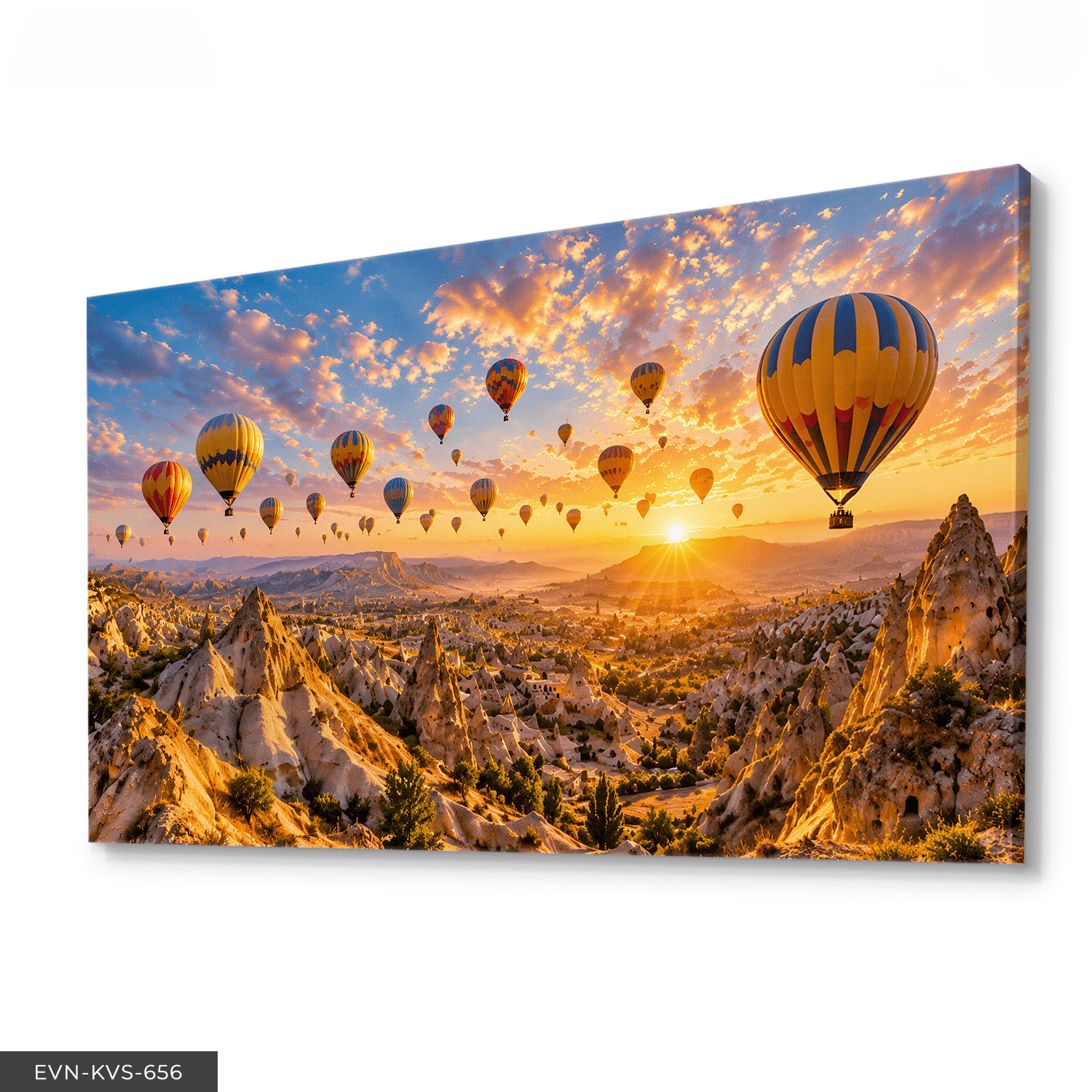Kapadokya Manzaralı Tek Parça Kanvas - Canvas Tablo