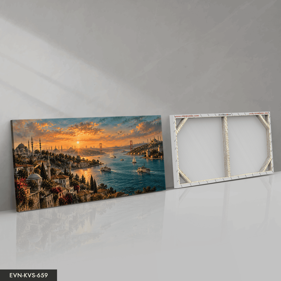 İstanbul Boğazı Tek Parça Kanvas - Canvas Tablo