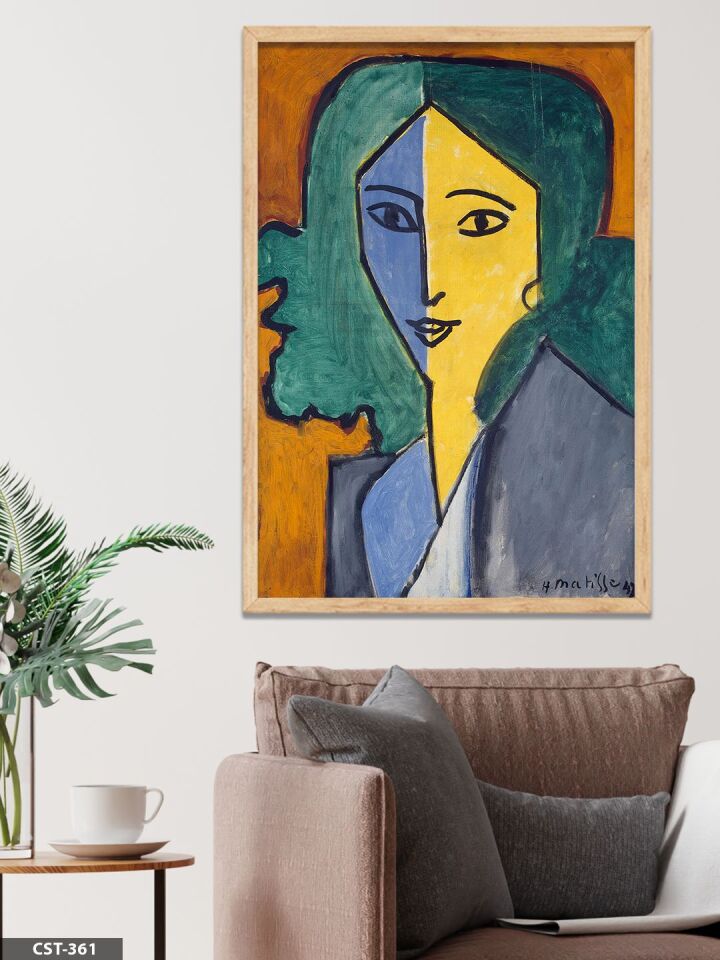 Henri Matisse Portrait Of Lydia Delectorskaya Tek Parça Ahşap Çerçeveli Tablo