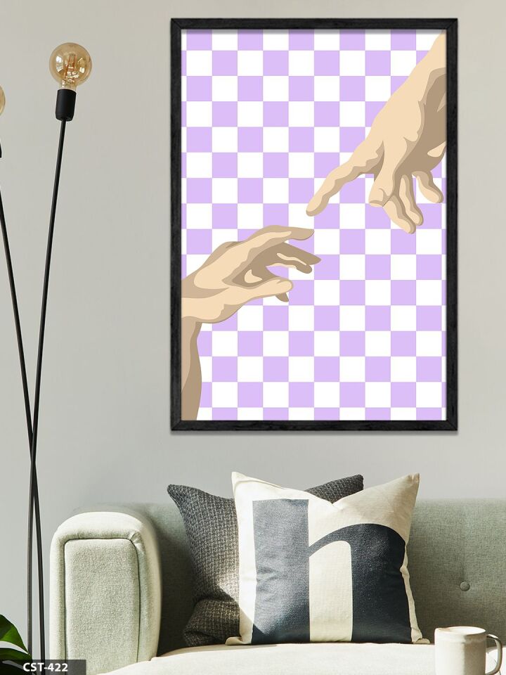 Yaratılış Tek Parça Ahşap Çerçeveli Tablo Siyah - 20 x 30 CM