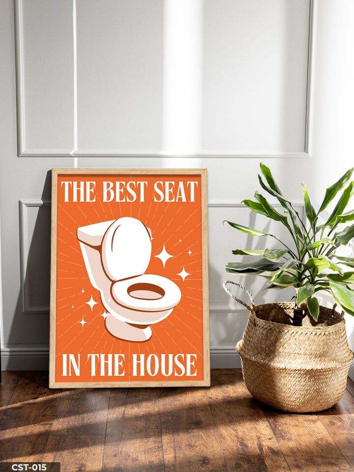 The Best Seat In The House Tek Parça Ahşap Çerçeveli Tablo Naturel - 50 x 70 CM