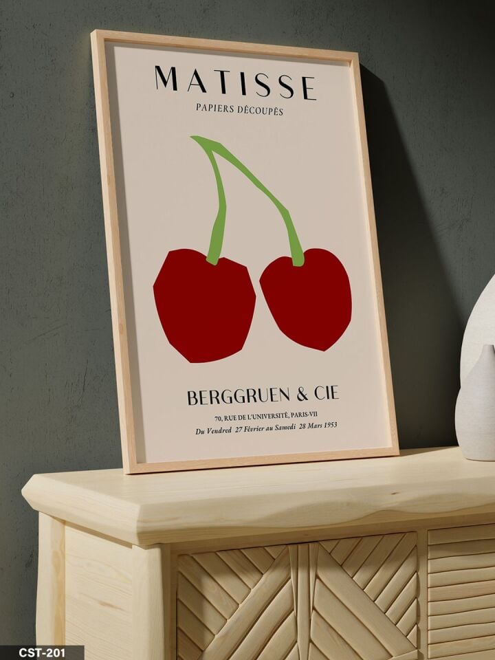 Matisse Berggurien Cie Tek Parça Ahşap Çerçeveli Tablo Naturel - 30 x 40 CM