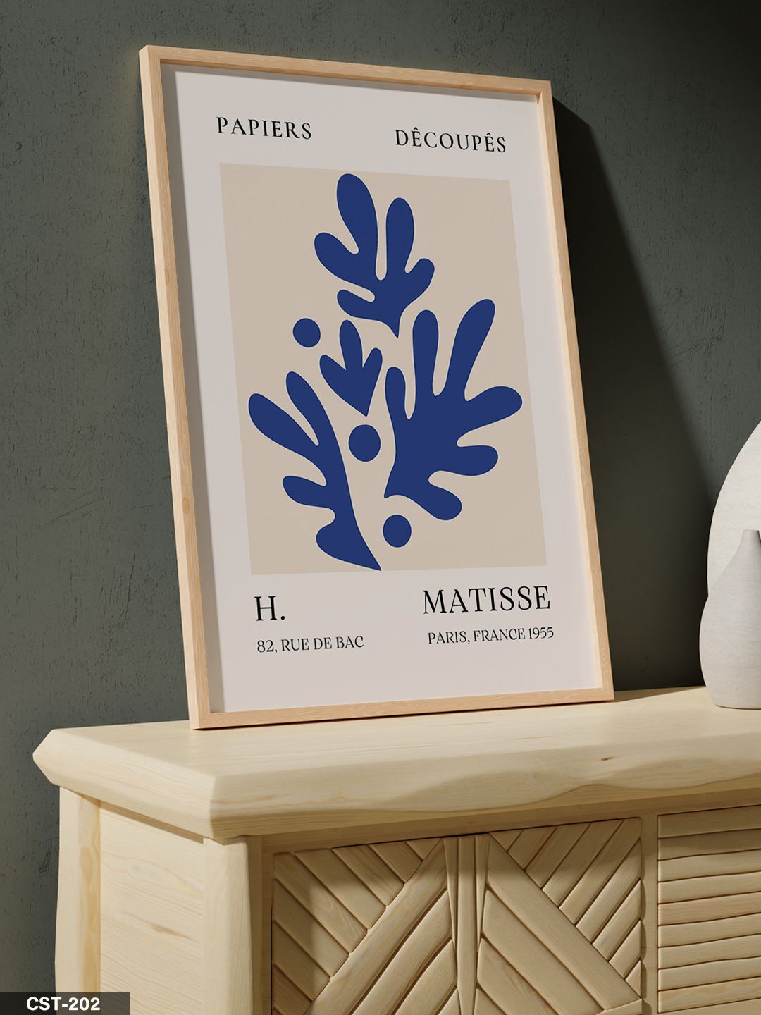 Matisse La Gerbe Tek Parça Ahşap Çerçeveli Tablo Naturel - 30 x 40 CM