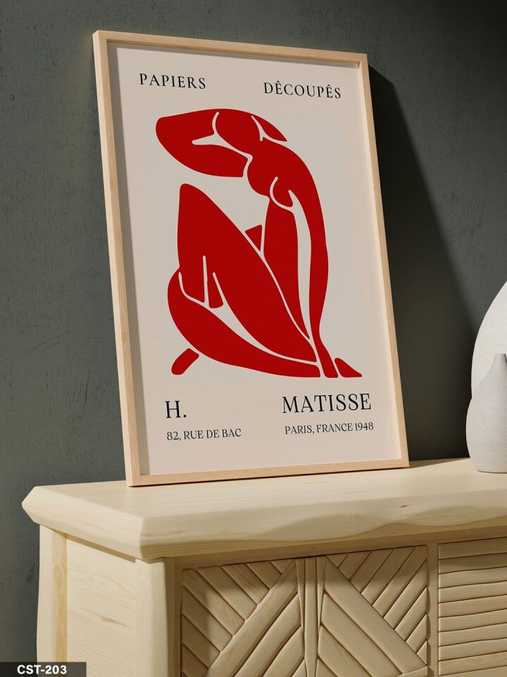 Matisse Papiers Decopues Tek Parça Ahşap Çerçeveli Tablo Naturel - 30 x 40 CM
