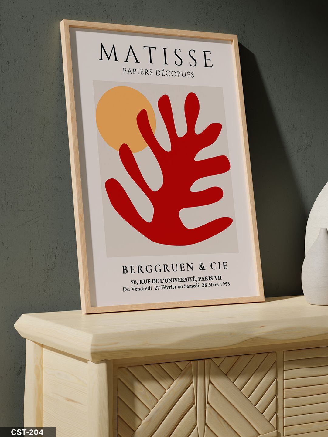Matisse Papiers Decopues Tek Parça Ahşap Çerçeveli Tablo Naturel - 30 x 40 CM