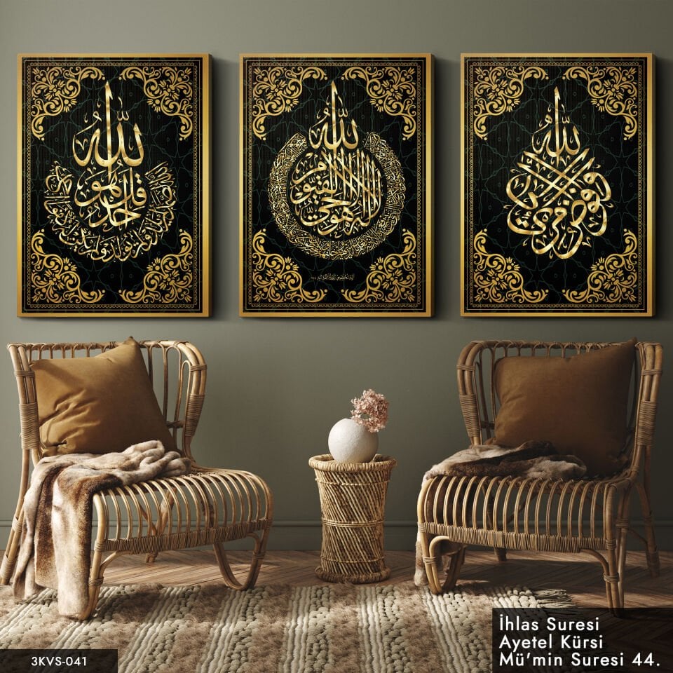 Dualar 3 Parça Kanvas - Canvas Tablo 40 x 30 CM