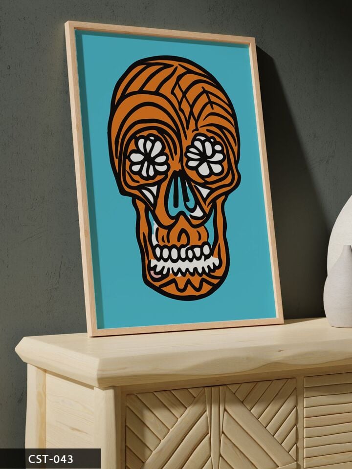 Kuru Kafa Art Tek Parça Ahşap Çerçeveli Tablo Naturel - 50 x 70 CM