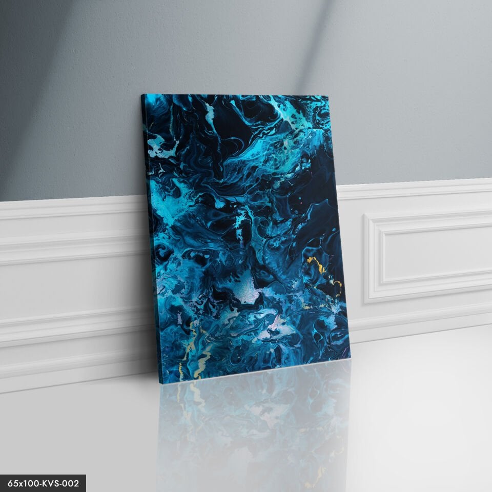 Dalgalar Soyut Sanat Kanvas - Canvas Tablo