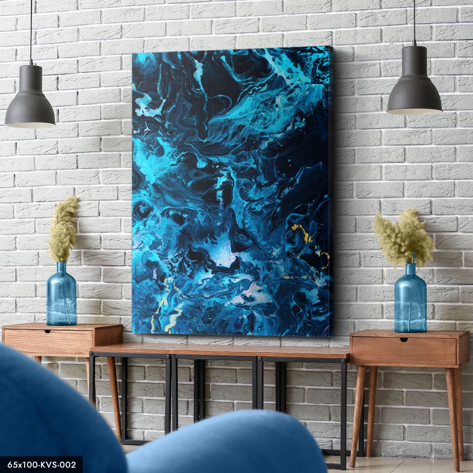 Dalgalar Soyut Sanat Kanvas - Canvas Tablo