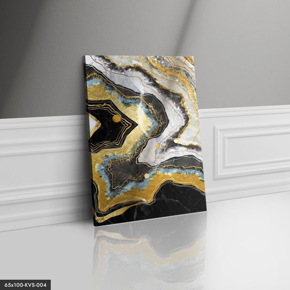 Gold Parıltılı Sanat Kanvas - Canvas Tablo