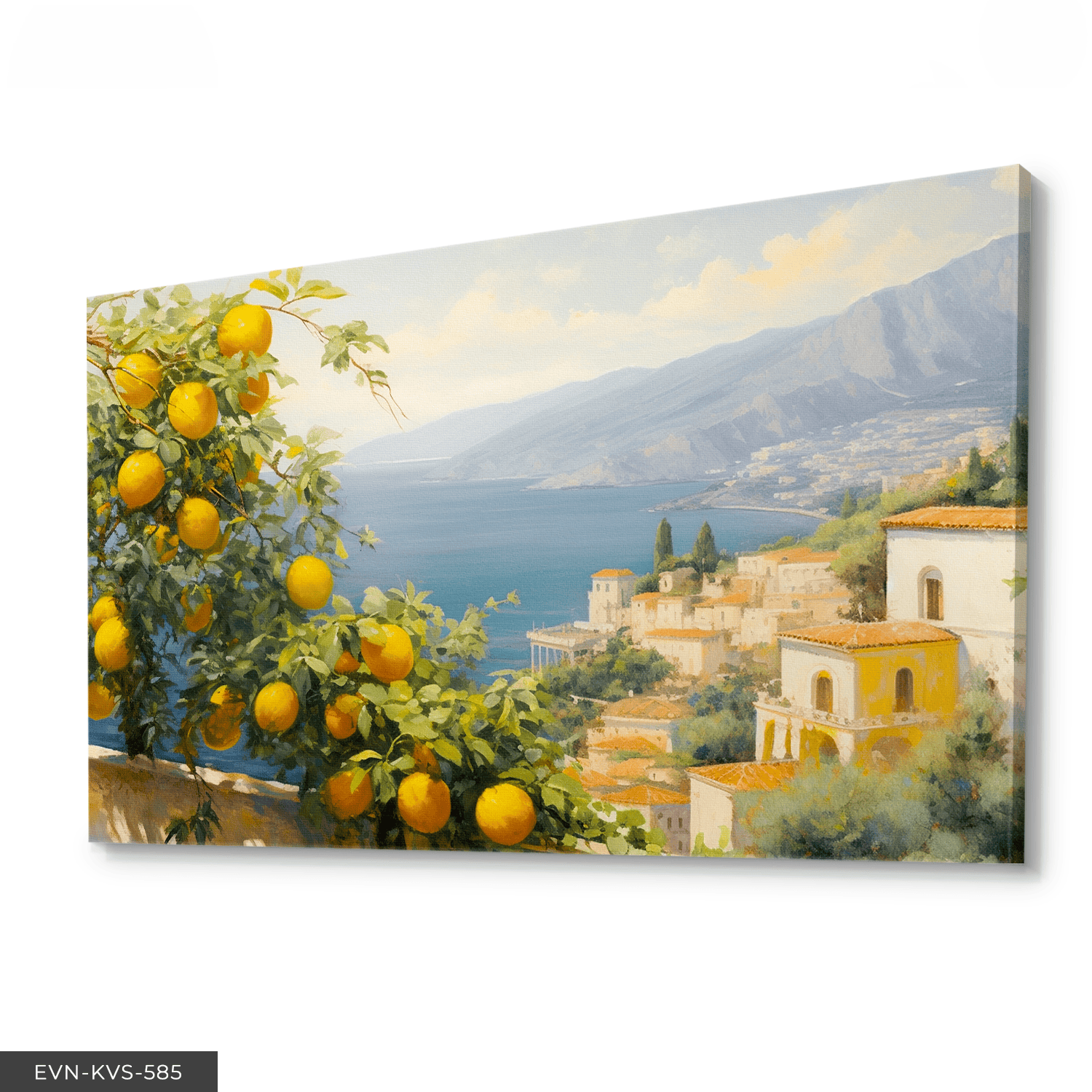 Limon Ağacı ve Deniz Tek Parça Kanvas - Canvas Tablo