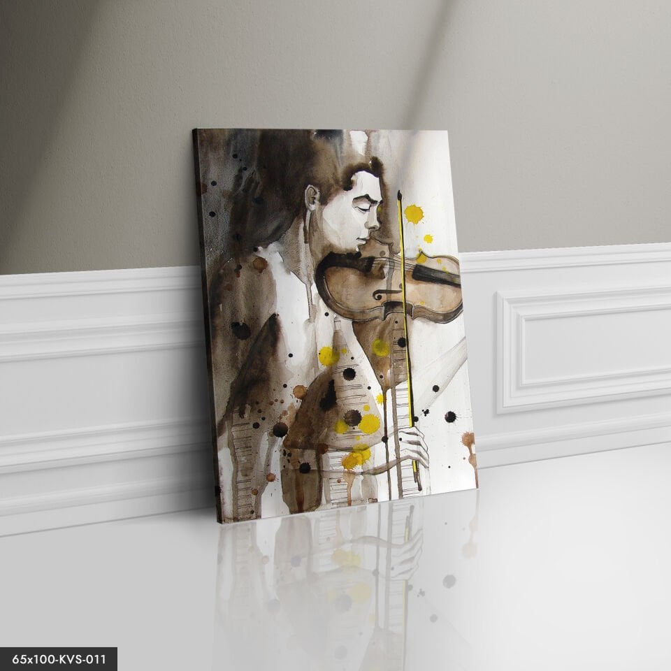 Keman Çalan Kadın Kanvas - Canvas Tablo