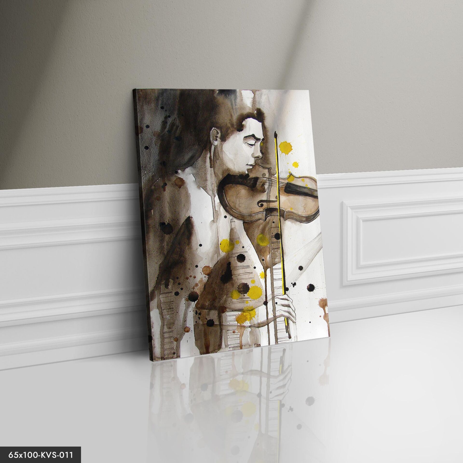 Keman Çalan Kadın Kanvas - Canvas Tablo