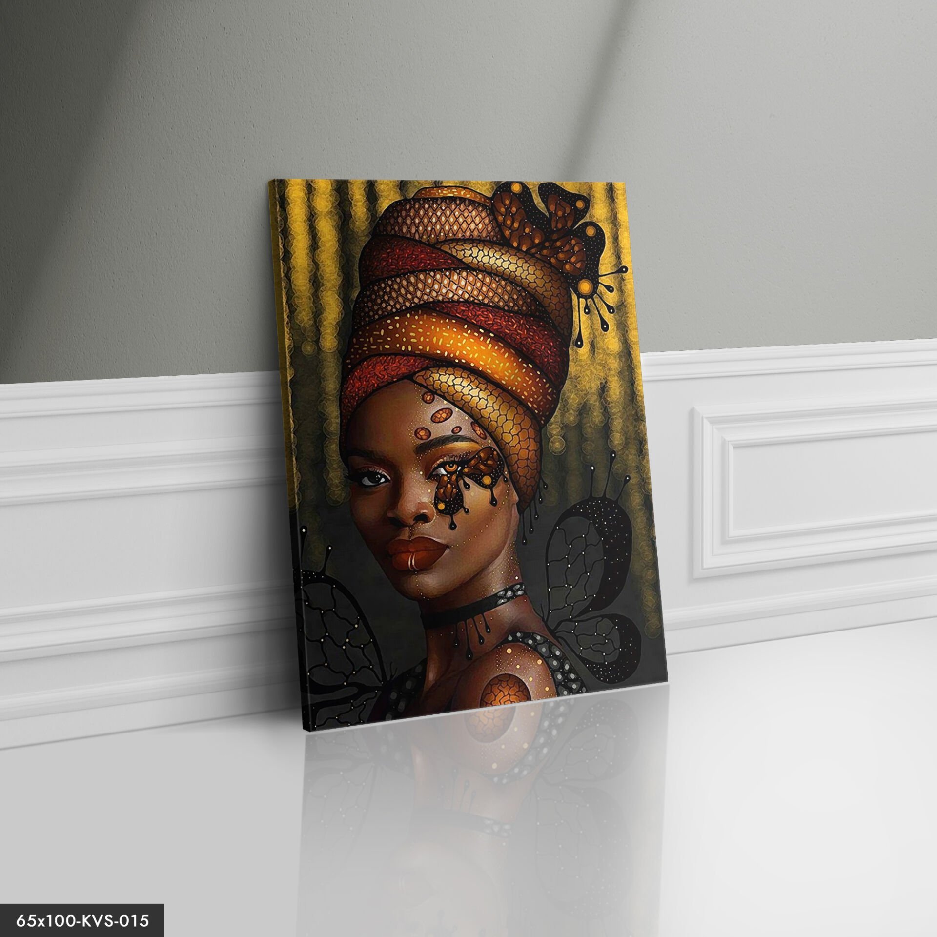 Afrikalı Kadın Portre Kanvas - Canvas Tablo