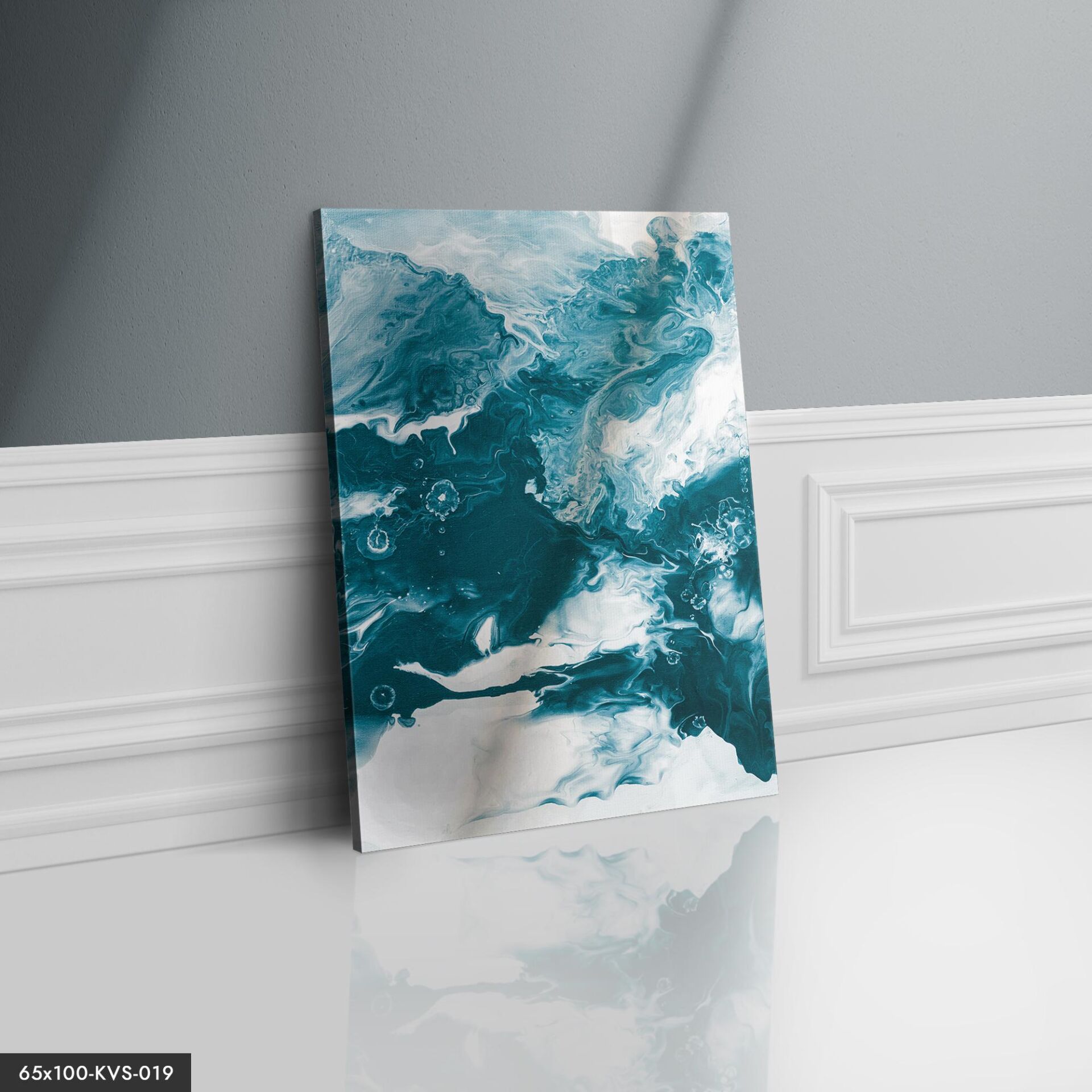 Dalgalar Kanvas - Canvas Tablo 40 x 30 CM - Çok Renkli