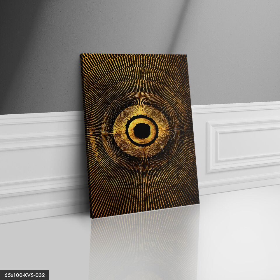 Gold Girdap Kanvas - Canvas Tablo