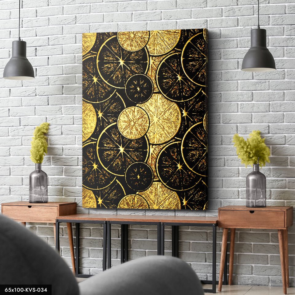 Gold Limon Kanvas - Canvas Tablo