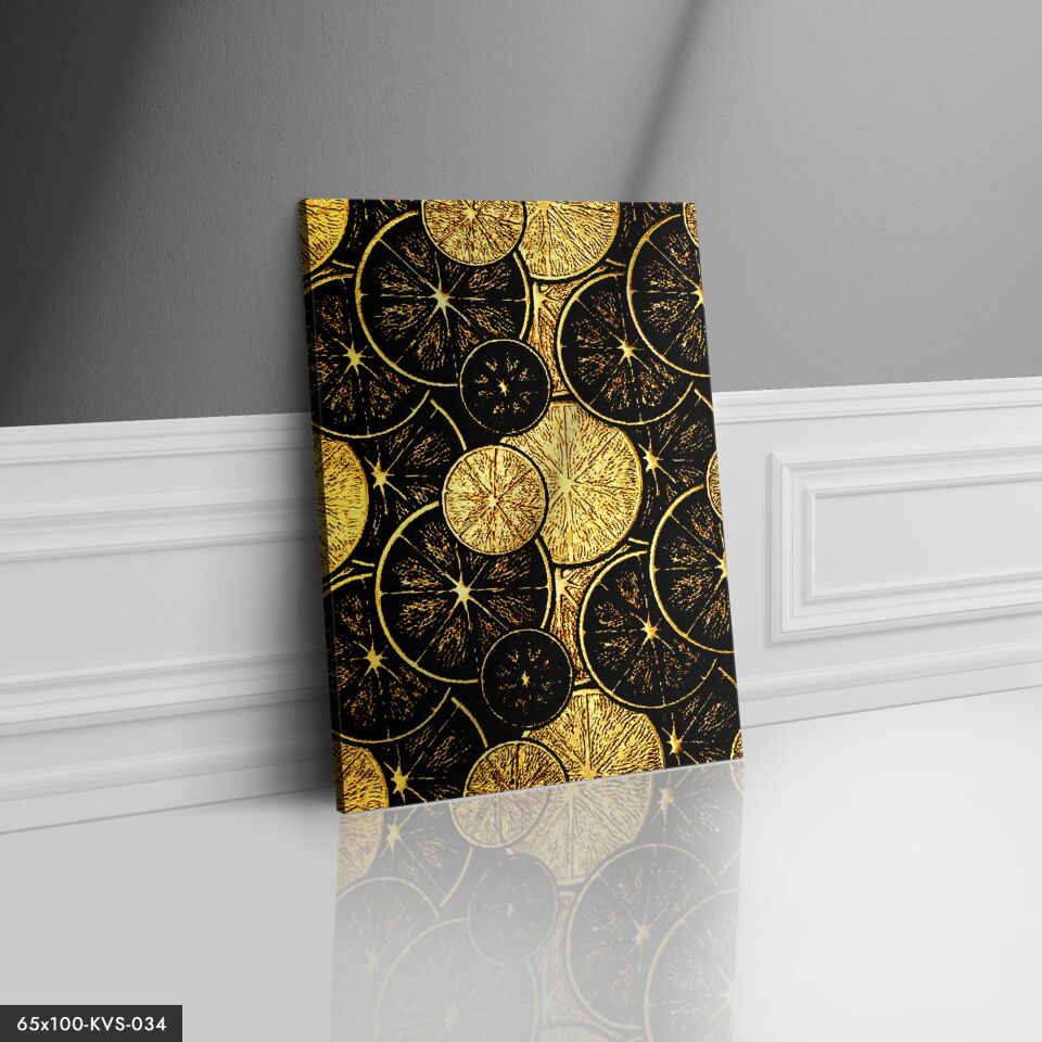 Gold Limon Kanvas - Canvas Tablo