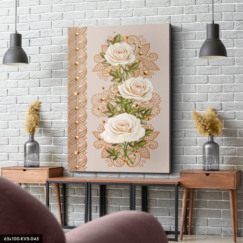 Pastel Güller Kanvas - Canvas Tablo 40 x 30 CM - Çok Renkli