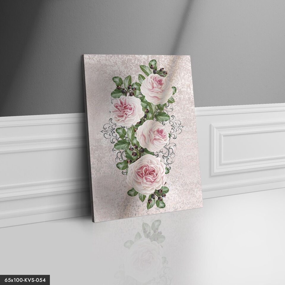 Pembe Çiçekler Kanvas - Canvas Tablo