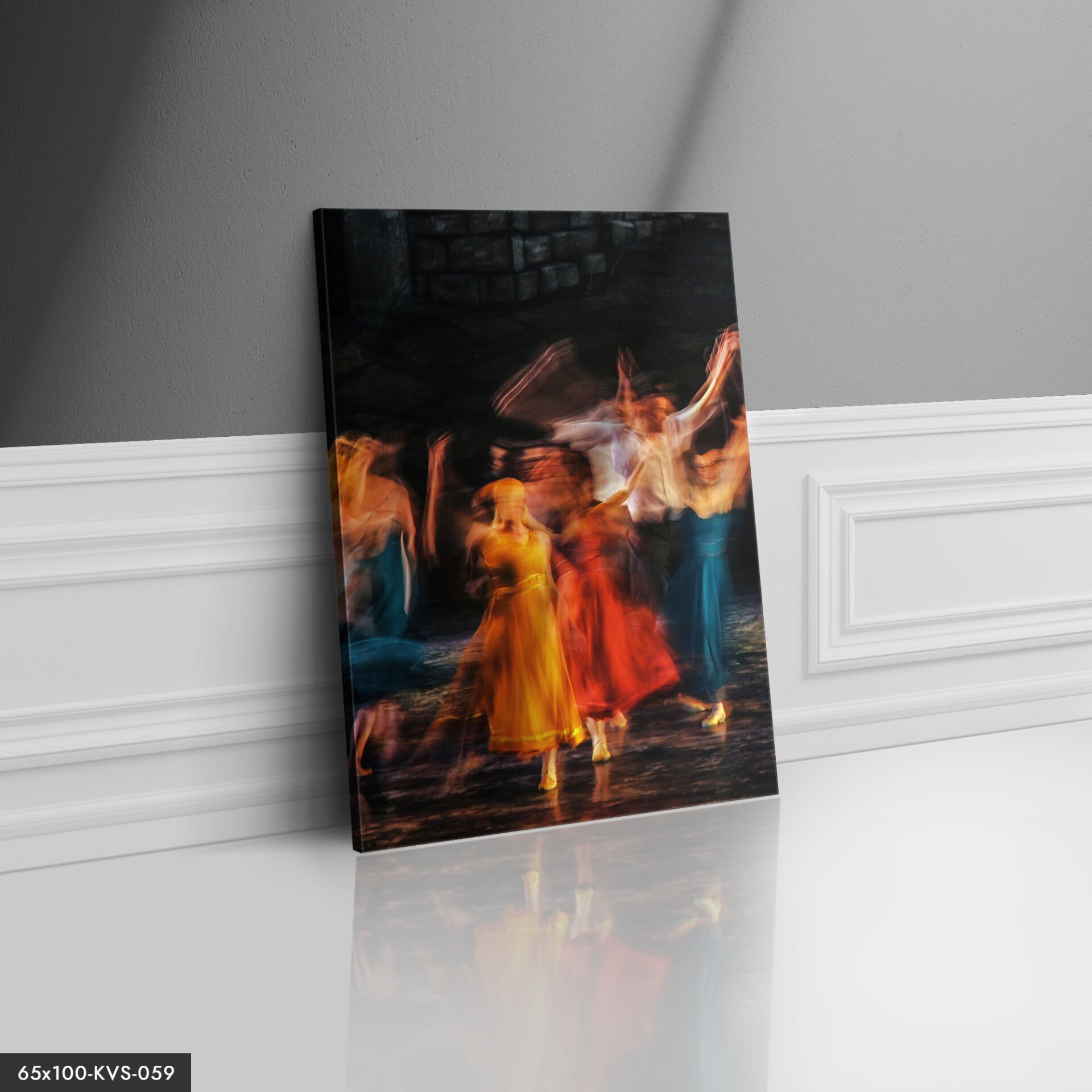 Halk Oyunları Kanvas - Canvas Tablo 40 x 30 CM - Çok Renkli