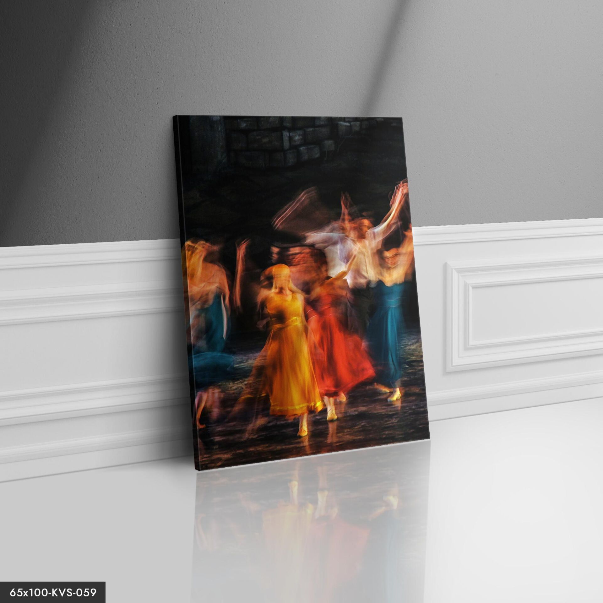 Halk Oyunları Kanvas - Canvas Tablo 40 x 30 CM - Çok Renkli