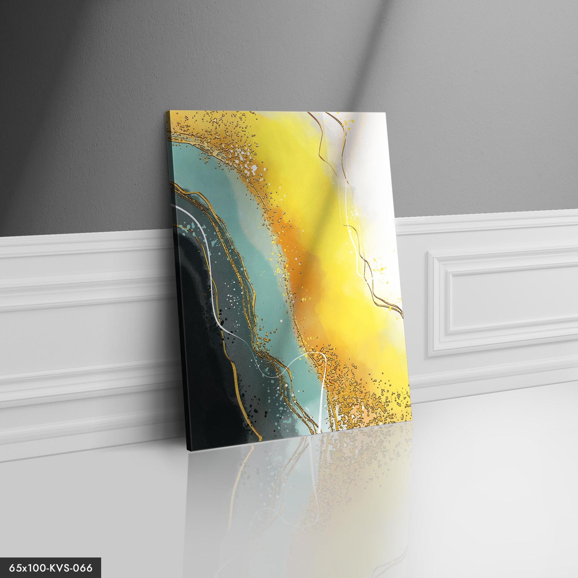 Gold Soyut Sanat Kanvas - Canvas Tablo