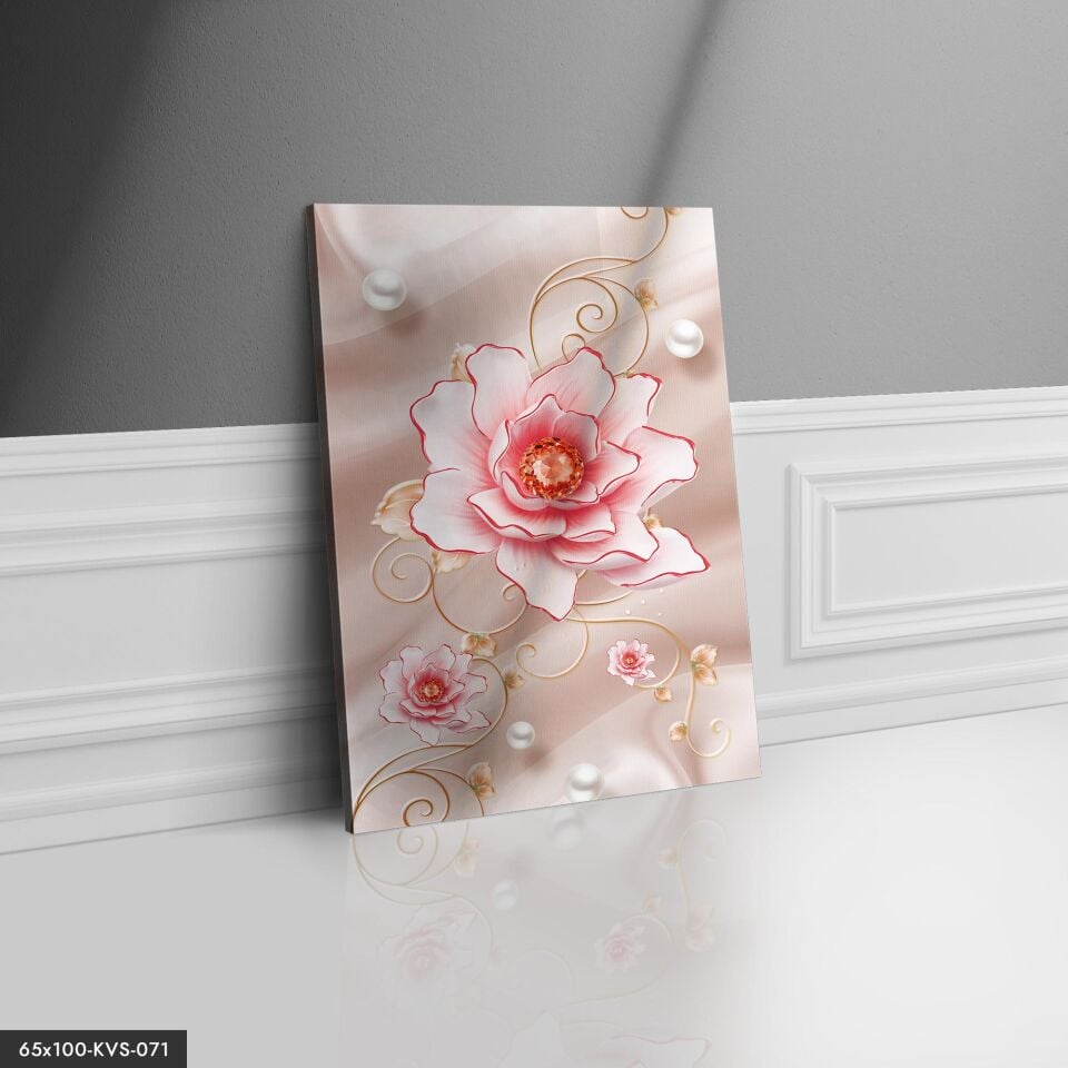 Pembe Çiçekler Kanvas - Canvas Tablo