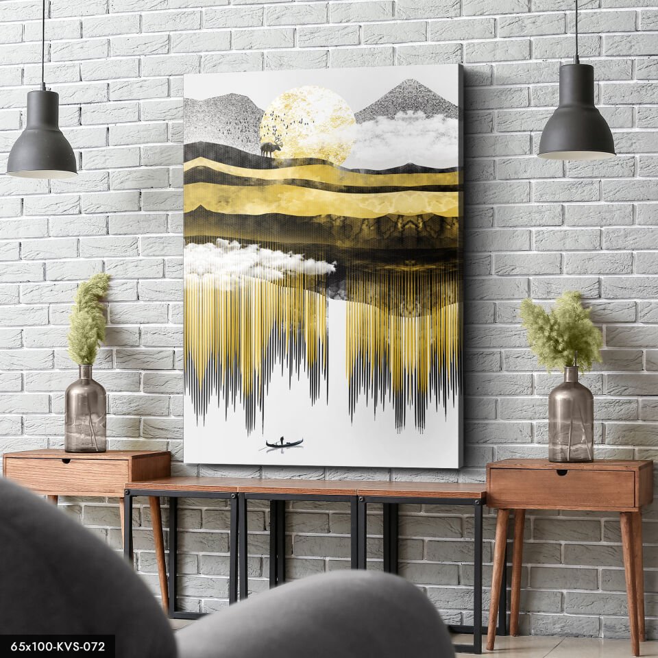 Soyut Çizim Doğa Kanvas - Canvas Tablo