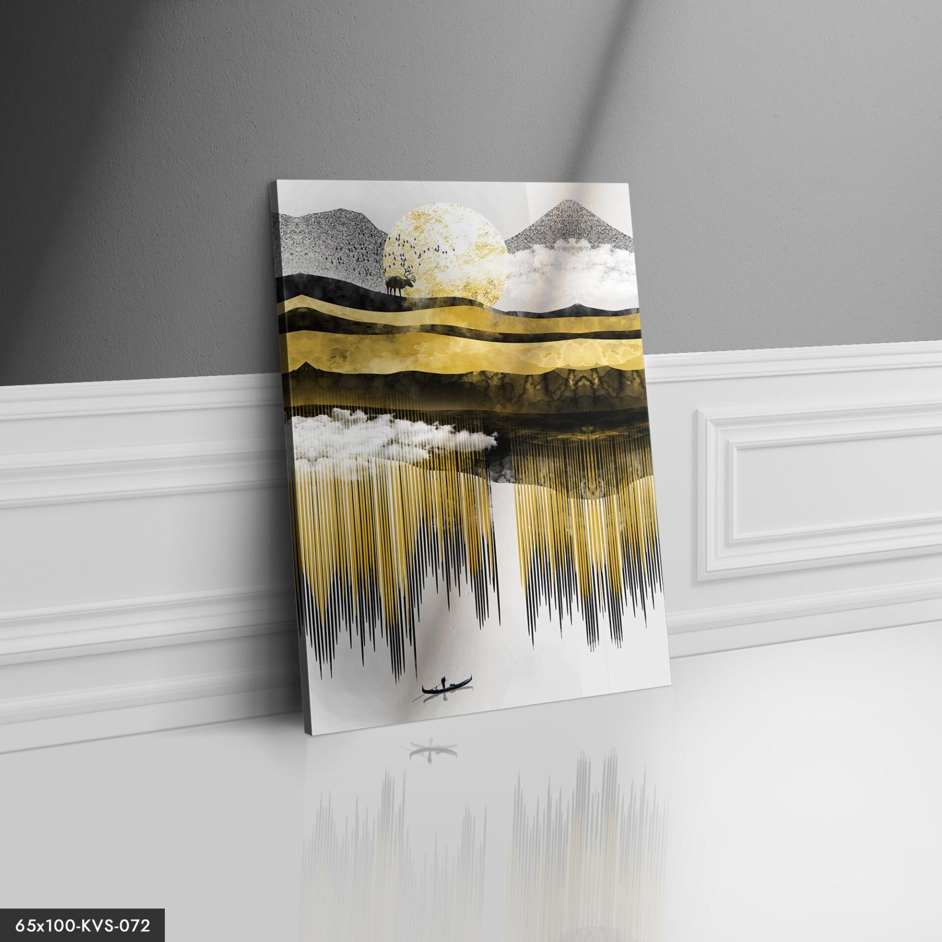 Soyut Çizim Doğa Kanvas - Canvas Tablo