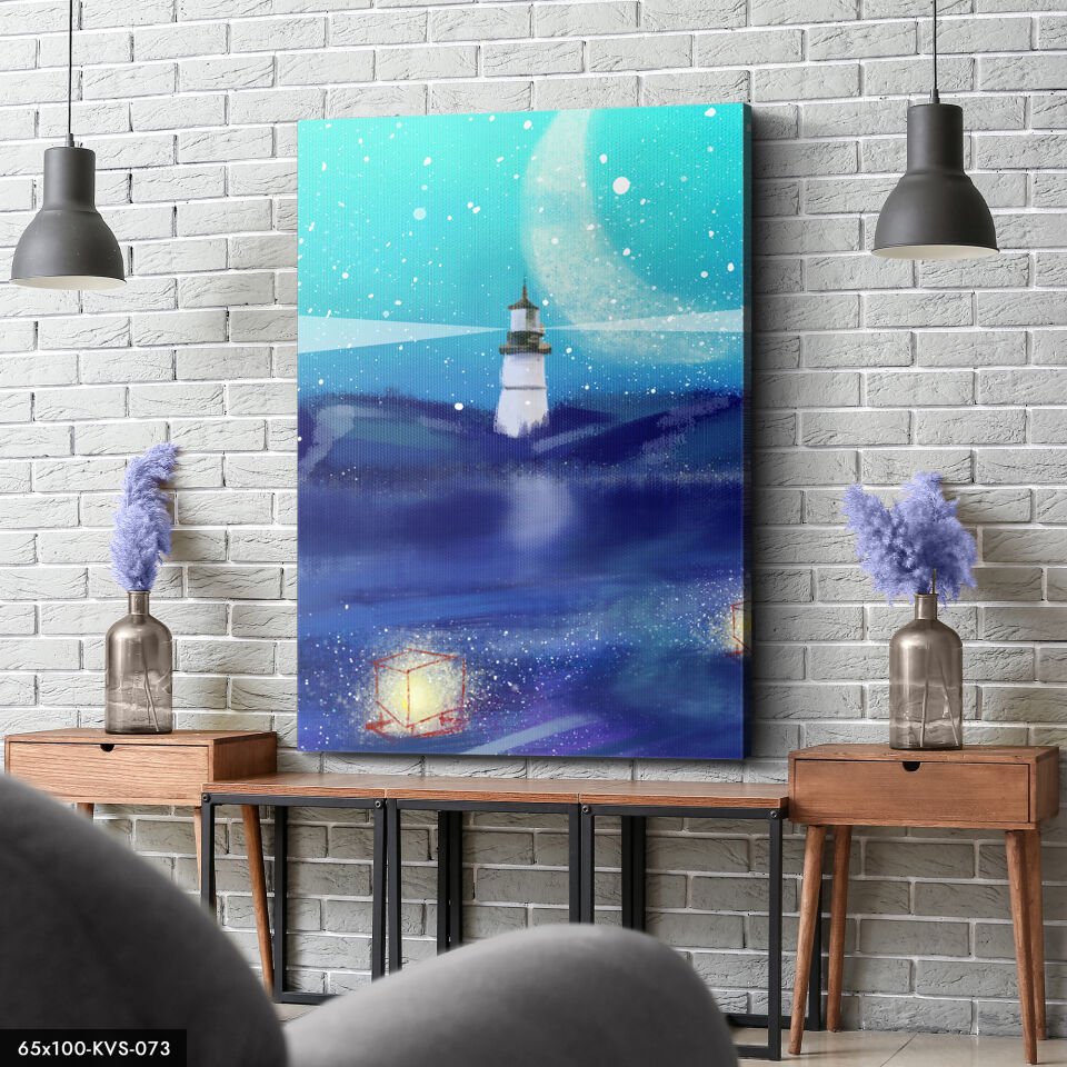 Deniz Feneri Yağlı Boya Kanvas - Canvas Tablo