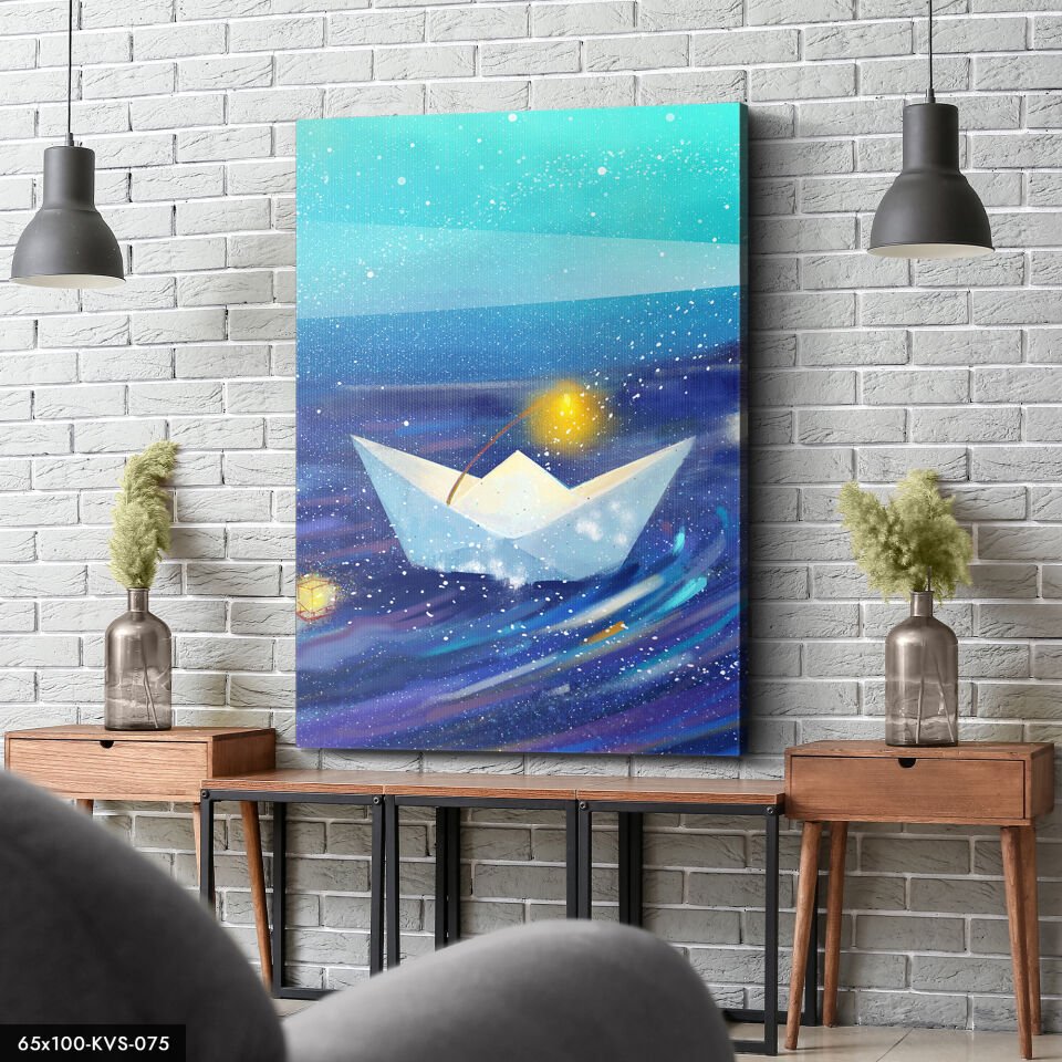 Kağıt Gemi Kanvas - Canvas Tablo