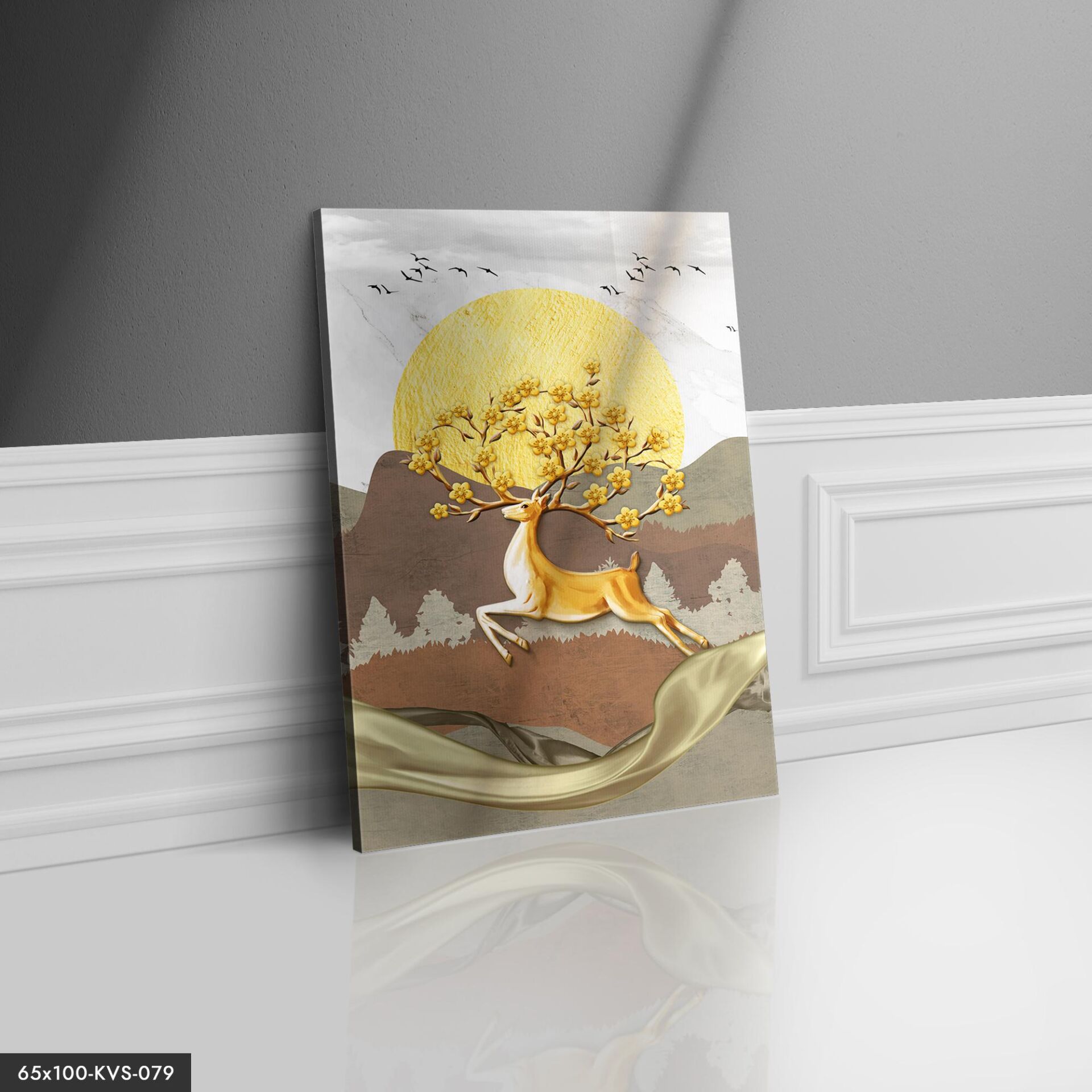 Geyik Dijital Çizim Kanvas - Canvas Tablo