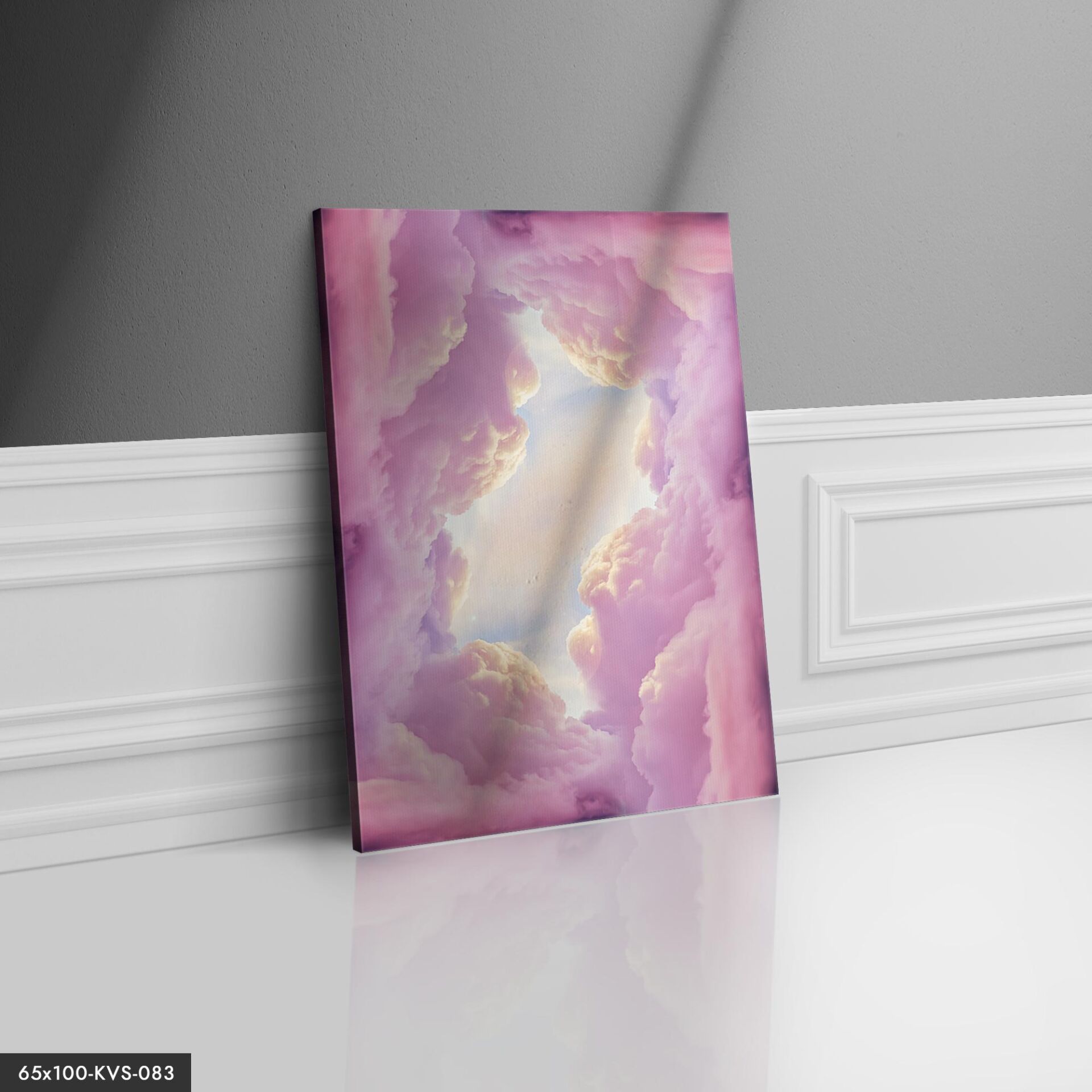 Pembe Bulutlar Kanvas - Canvas Tablo 40 x 30 CM - Çok Renkli