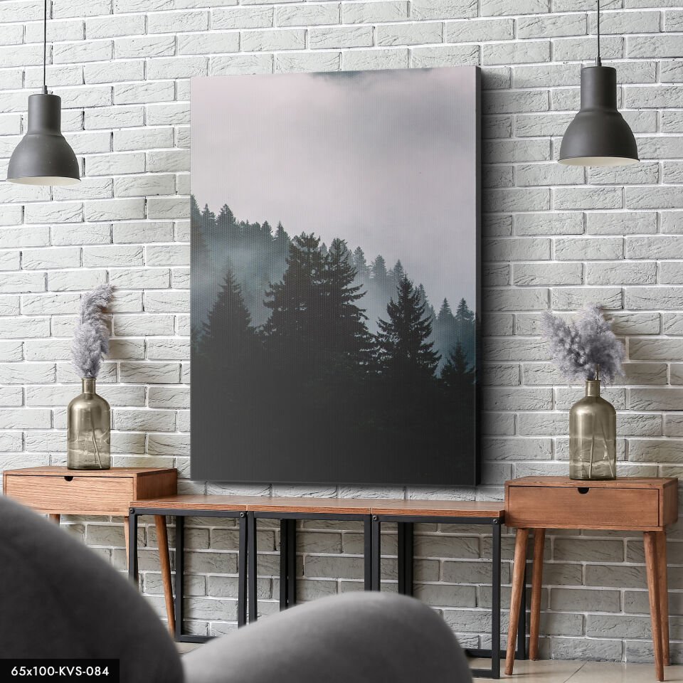 Orman Manzarası Kanvas - Canvas Tablo 40 x 30 CM - Çok Renkli