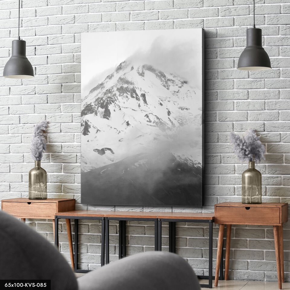 Karlı Dağlar Kanvas - Canvas Tablo 40 x 30 CM - Çok Renkli