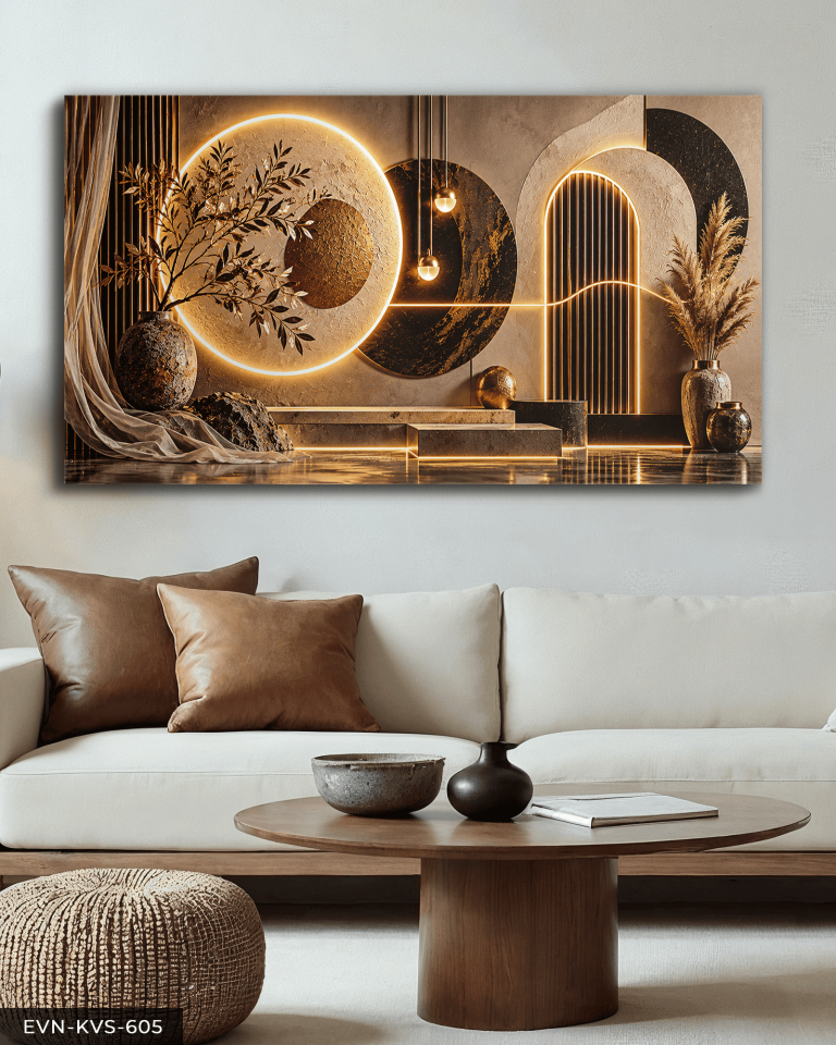 Modern Geometrik Desenler Tek Parça Işıksız Kanvas - Canvas Tablo