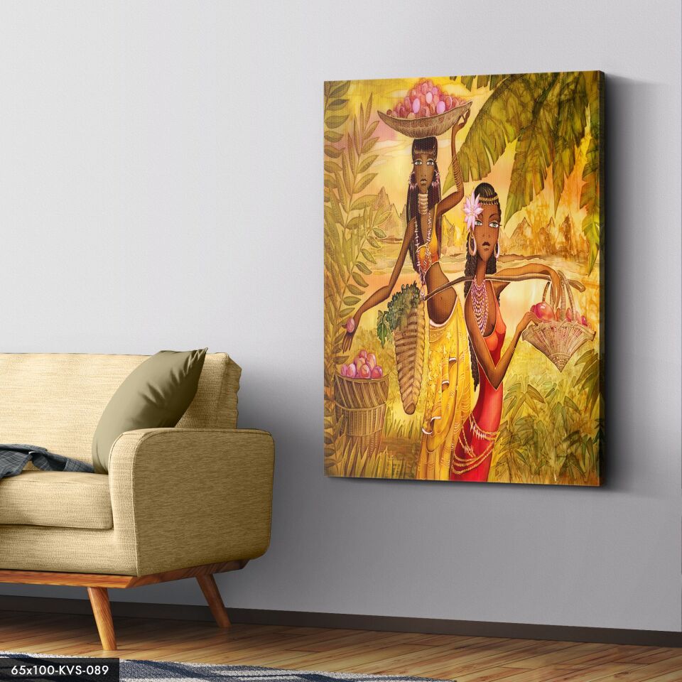 Egzotik Kadınlar Kanvas - Canvas Tablo 40 x 30 CM - Çok Renkli