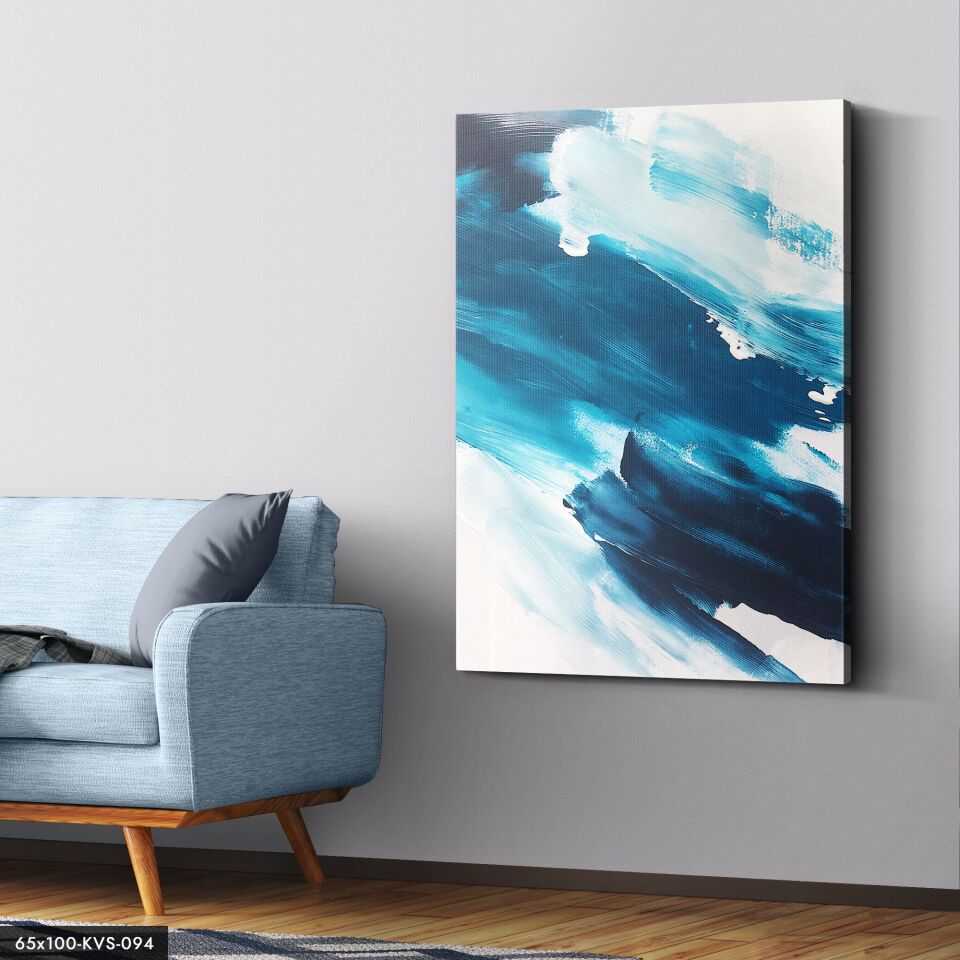 Turkuaz Tuval Boya Kanvas - Canvas Tablo 40 x 30 CM - Çok Renkli