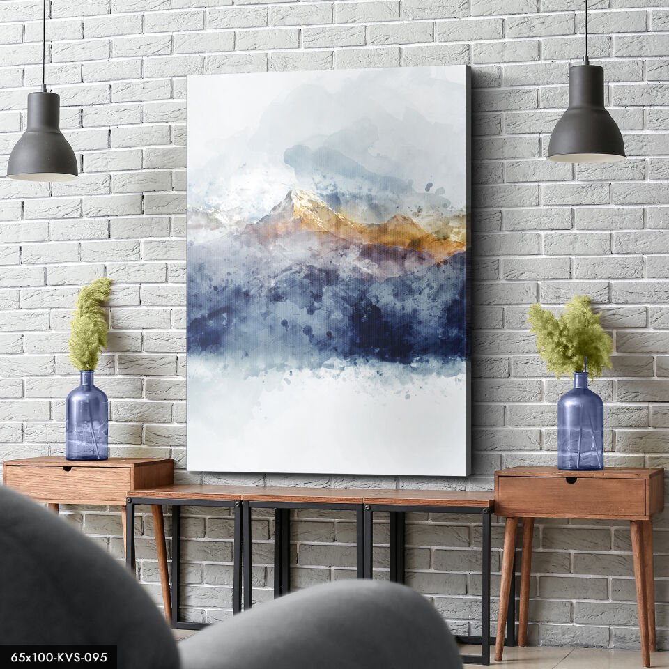 Dağlar Kanvas - Canvas Tablo 40 x 30 CM - Çok Renkli