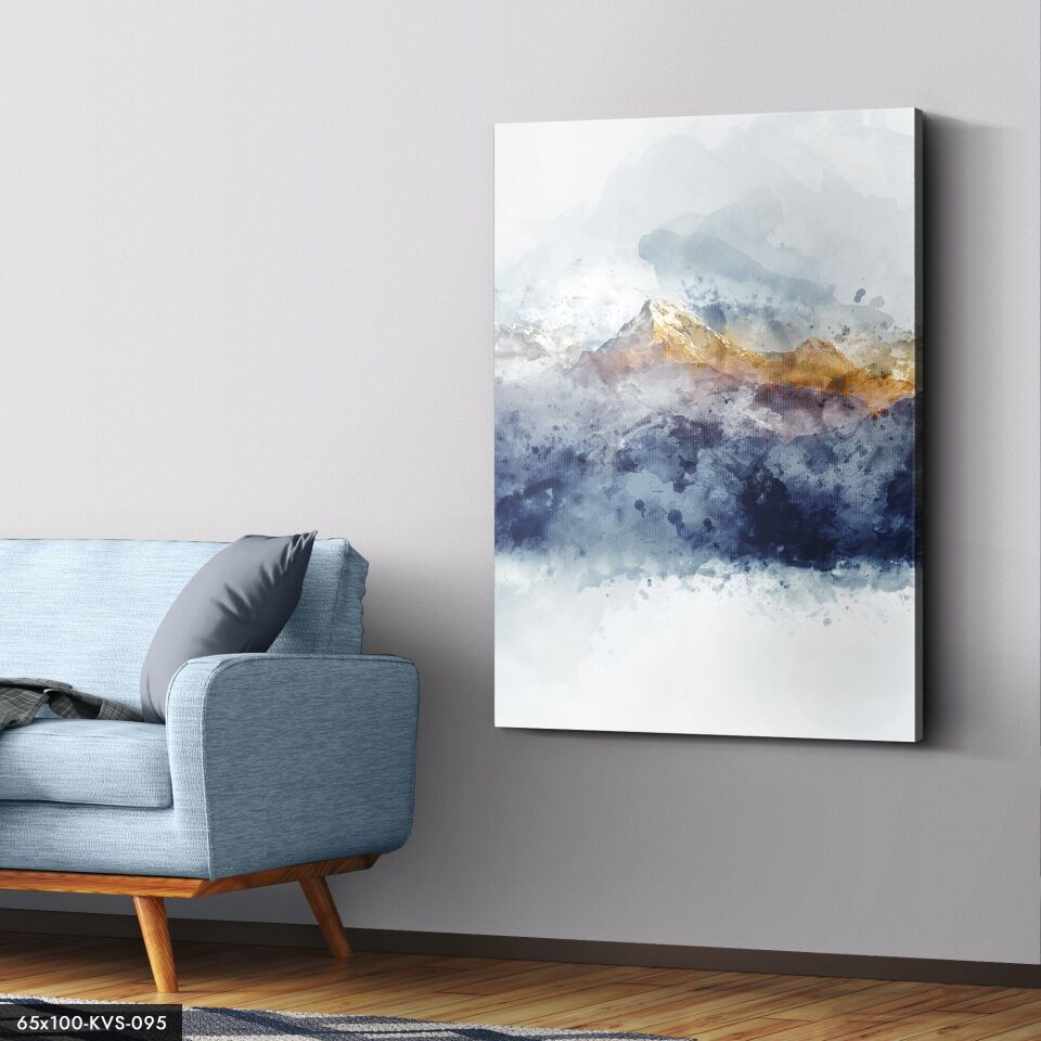 Dağlar Kanvas - Canvas Tablo 40 x 30 CM - Çok Renkli