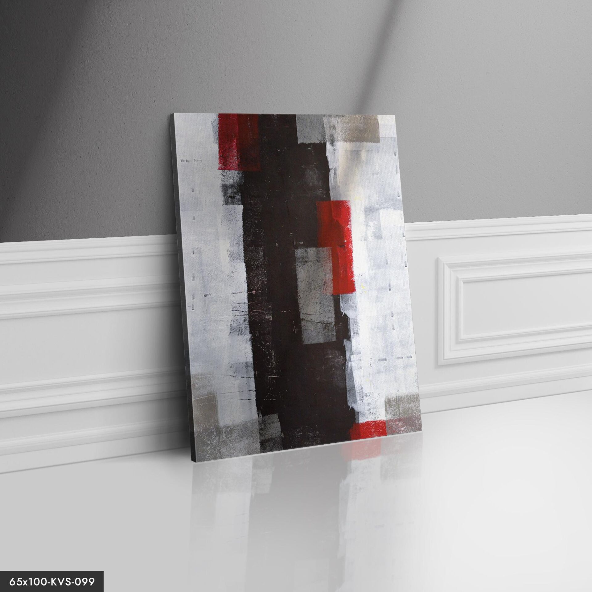 Kırmızı Siyah Kanvas - Canvas Tablo 40 x 30 CM - Çok Renkli