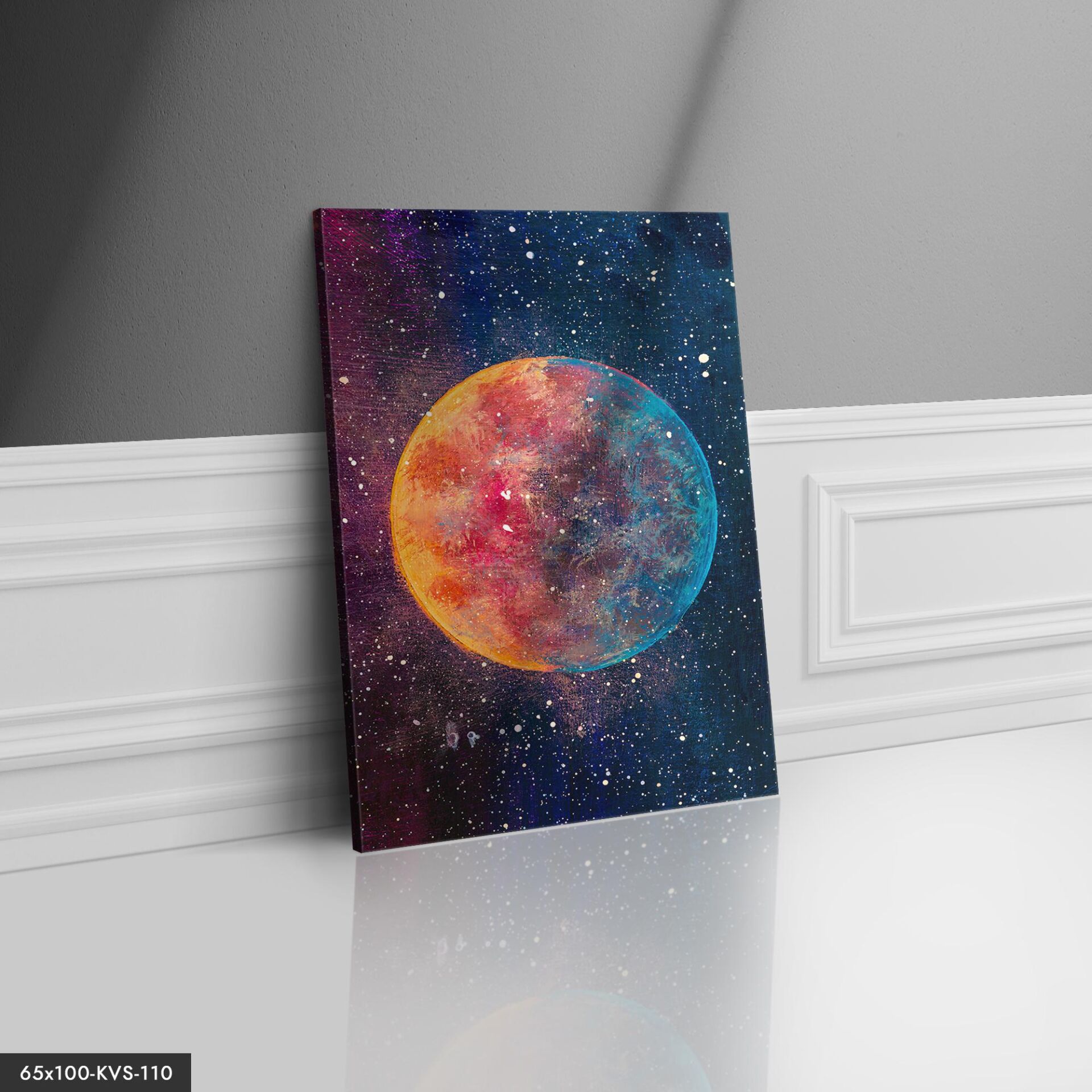 Gezegen Kanvas - Canvas Tablo 40 x 30 CM - Çok Renkli