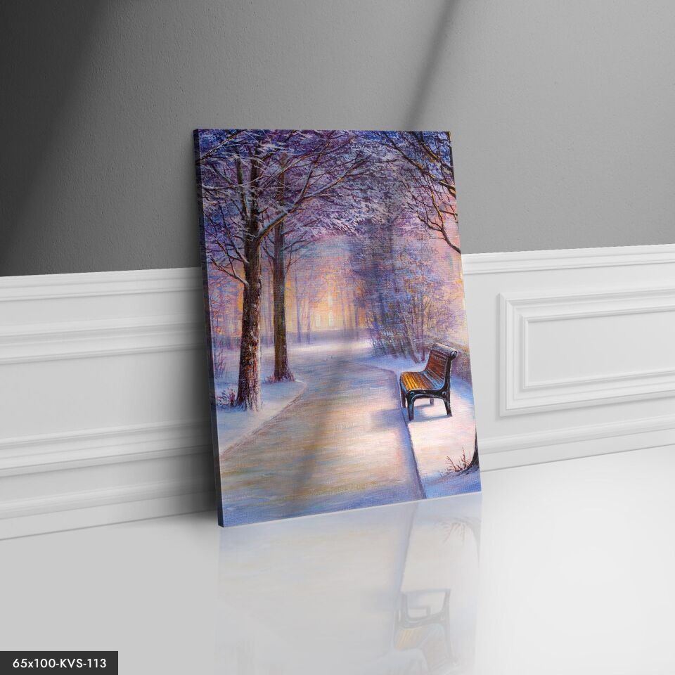 Karlı Park Kanvas - Canvas Tablo
