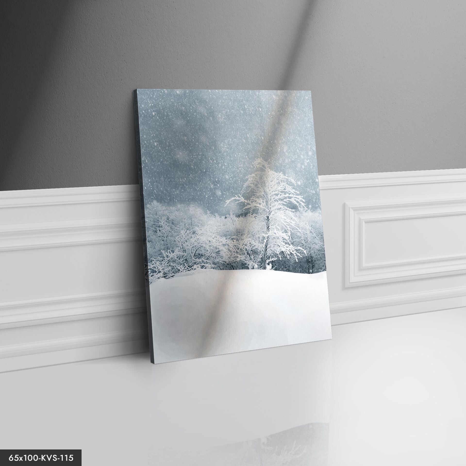 Kar Manzarası Kanvas - Canvas Tablo 40 x 30 CM - Çok Renkli