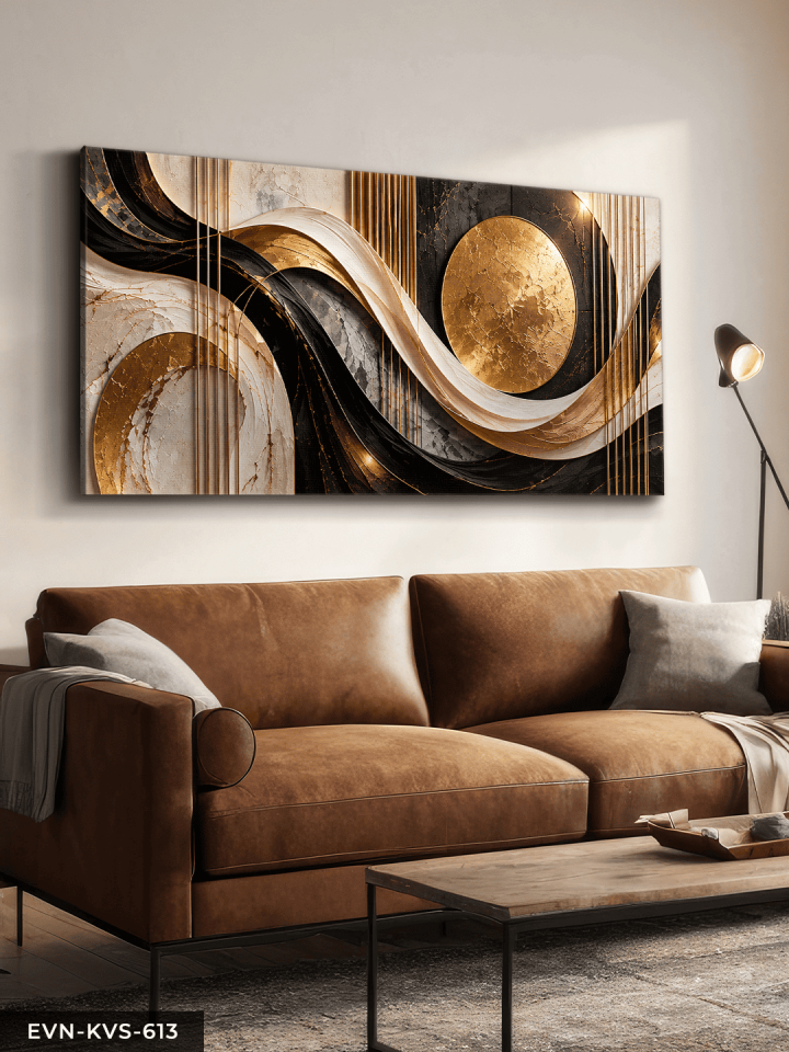 Geometrik Desenler ve Modern Sanat Tek Parça Işıksız Kanvas - Canvas Tablo