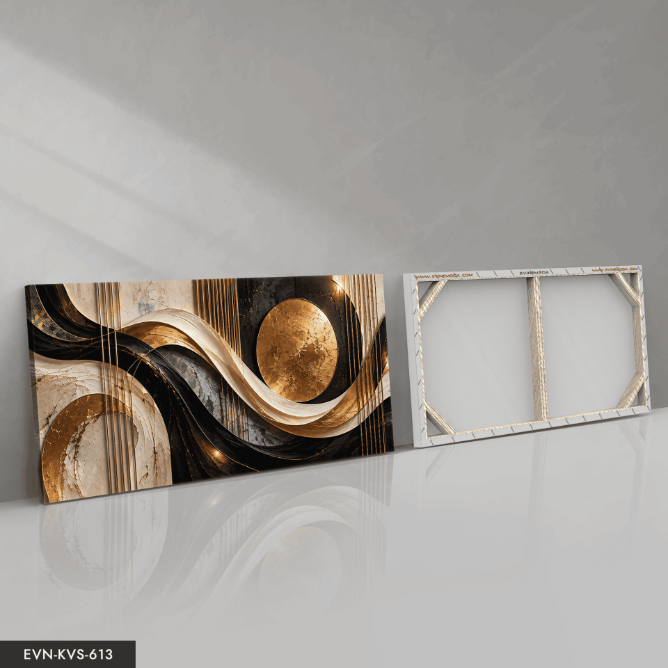 Geometrik Desenler ve Modern Sanat Tek Parça Işıksız Kanvas - Canvas Tablo