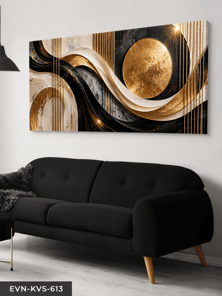 Geometrik Desenler ve Modern Sanat Tek Parça Işıksız Kanvas - Canvas Tablo
