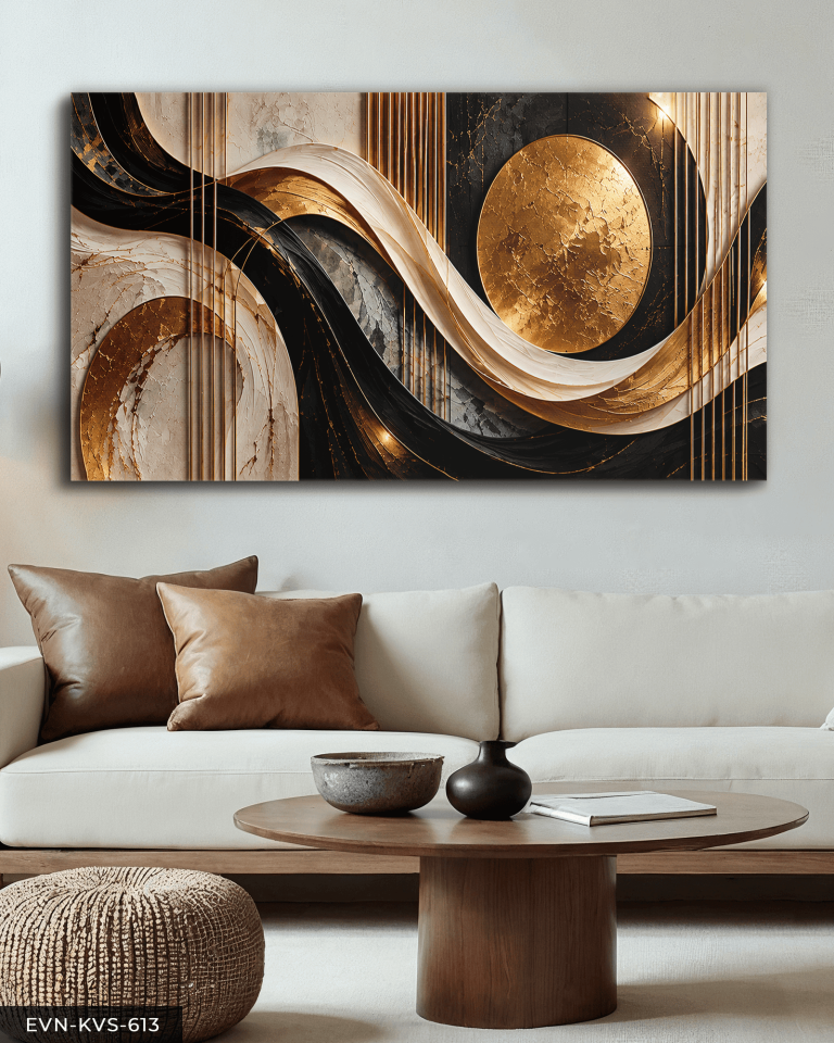 Geometrik Desenler ve Modern Sanat Tek Parça Işıksız Kanvas - Canvas Tablo