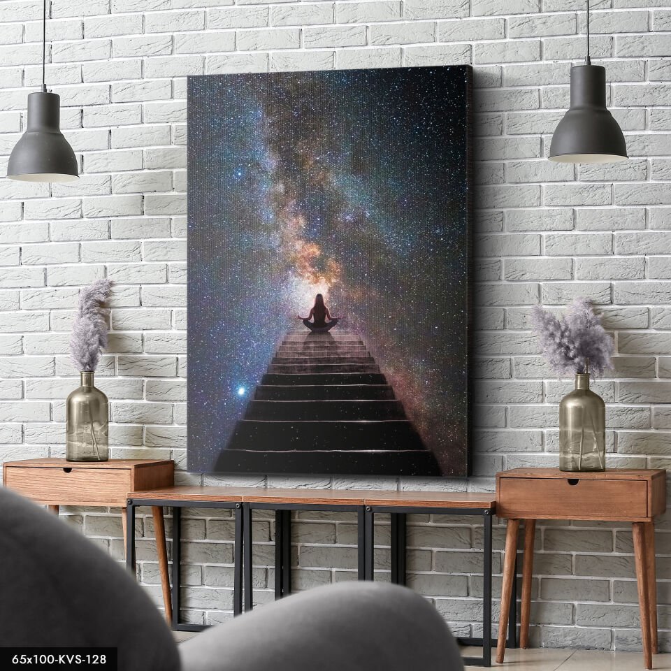 Yıldızlar Arasında Kanvas - Canvas Tablo 40 x 30 CM - Çok Renkli